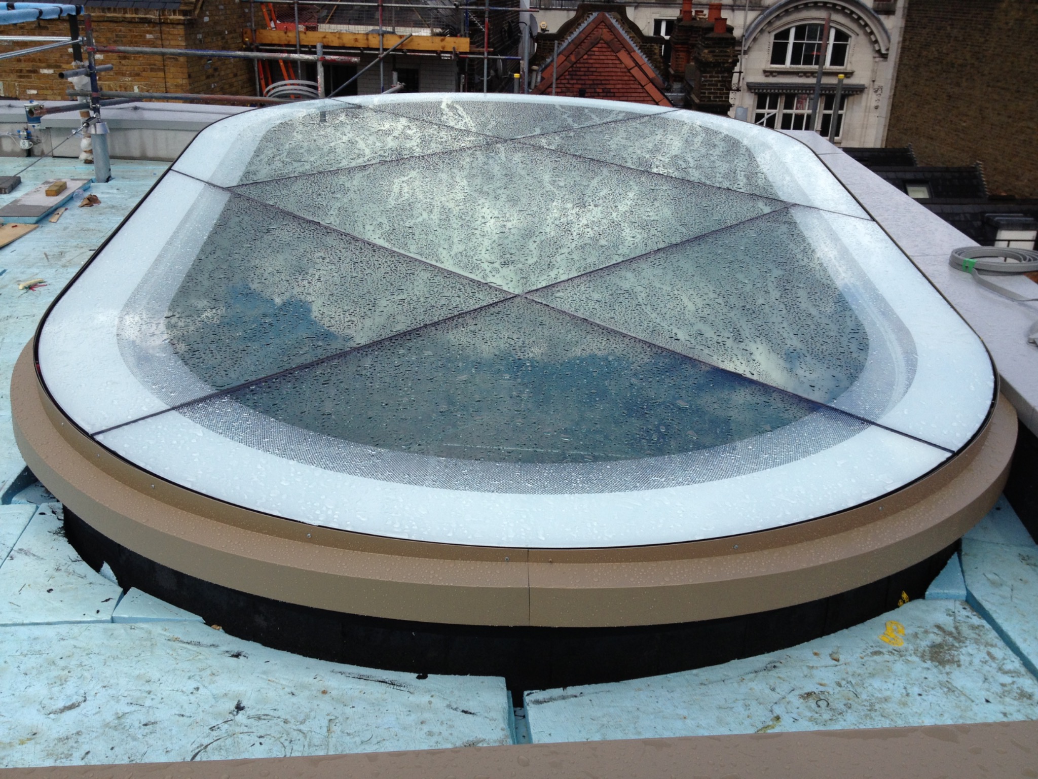 Architectural glazed rooflight detail